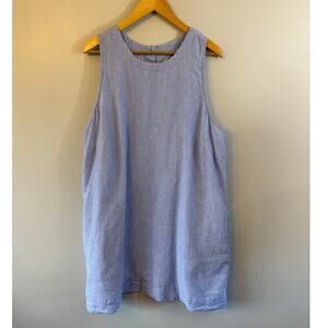 Women's J.Crew Maxine Button Back Linen Dress Plus Size 2X